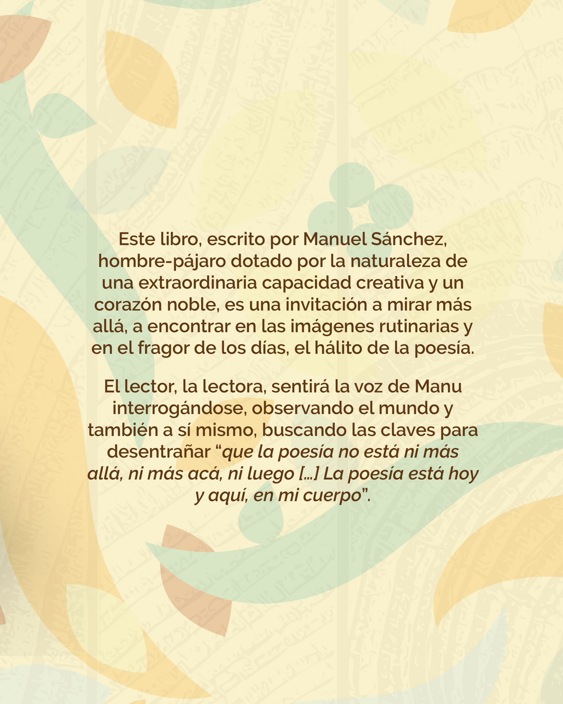 Libro Cada hombre con su pájaro